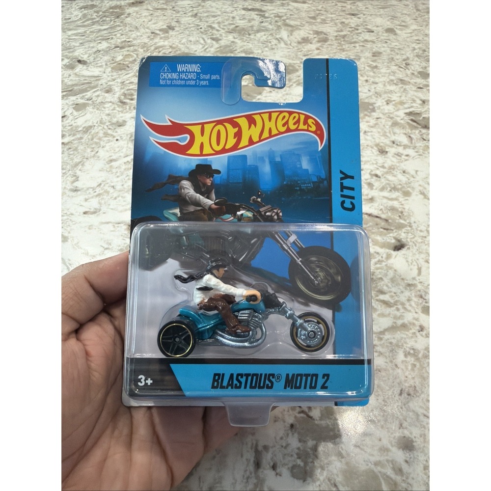 Mattel - Hot Wheels - 2013 City Blastous Moto 2 Blue